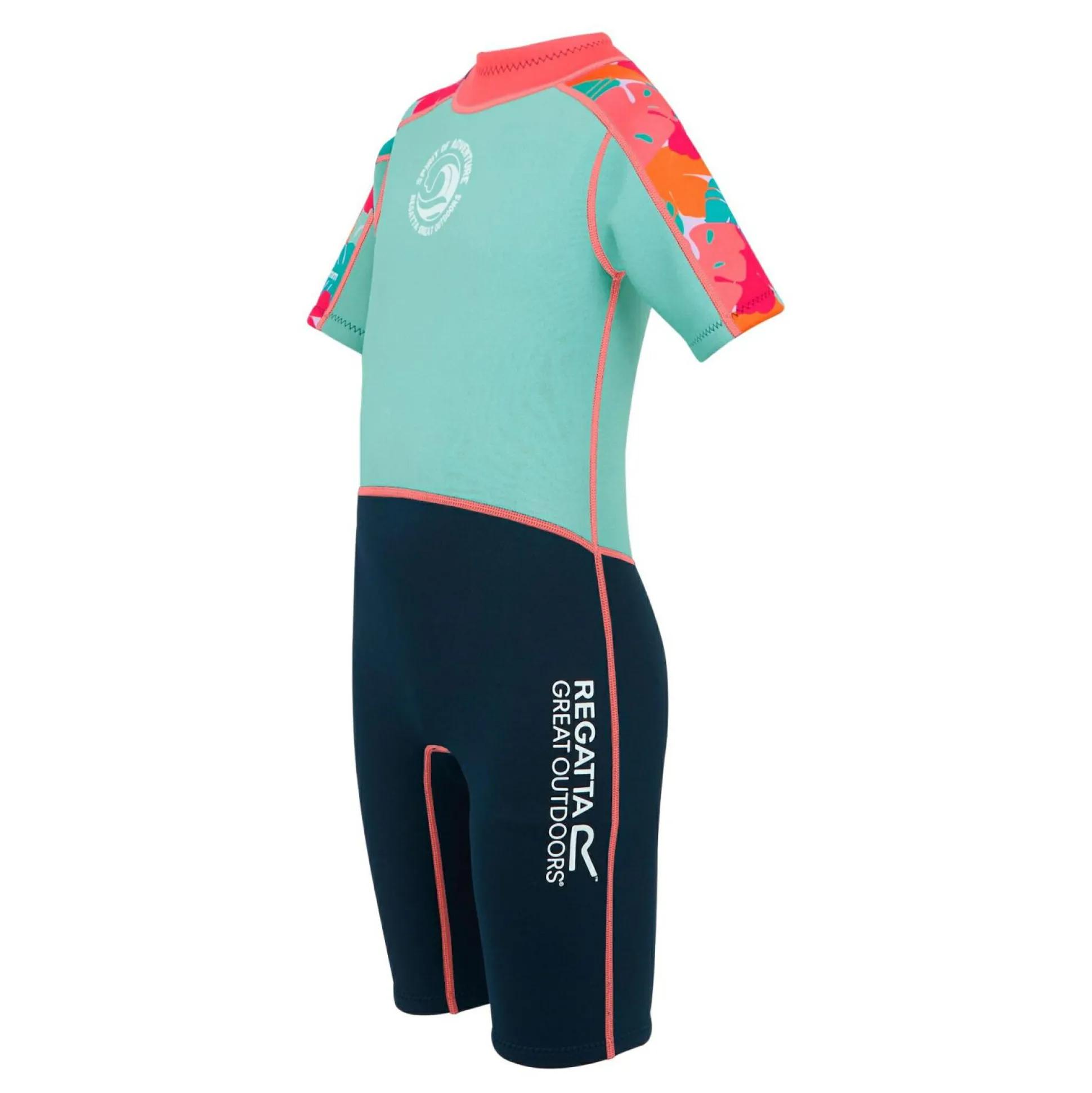 Kids' Wetsuit | Tropical Leaf Aruba Blue Navy