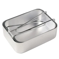 Lightweight Aluminium Mess Tin Set | Silver