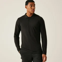 Men's 65/35 LS Polo Top | Black