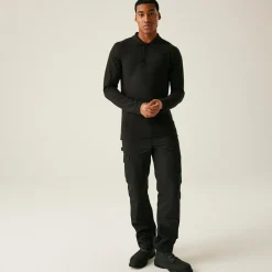 Men's 65/35 LS Polo Top | Black
