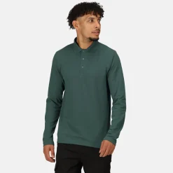Men's 65/35 LS Polo Top | Dark Green