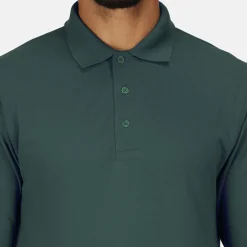 Men's 65/35 LS Polo Top | Dark Green