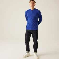 Men's 65/35 LS Polo Top | New Royal