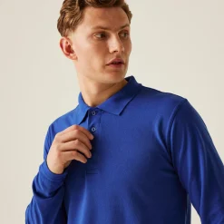 Men's 65/35 LS Polo Top | New Royal