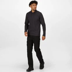 Men's 65/35 LS Polo Top | Seal Grey