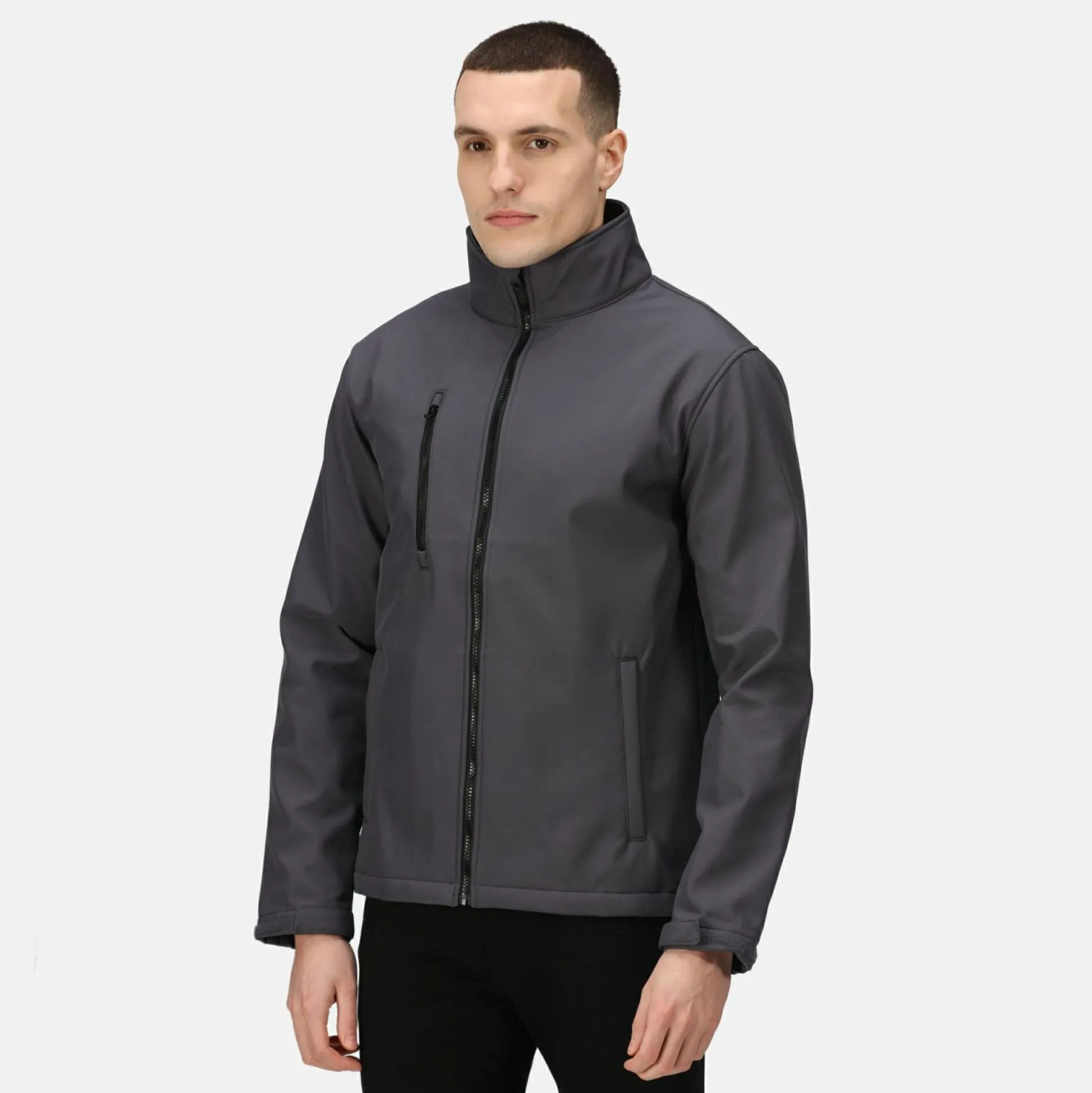 Men's Ablaze 3 Layer Softshell Jacket | Seal Grey Black