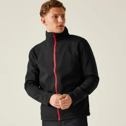 Men's Ablaze Printable Softshell Jacket | Black Classic Red