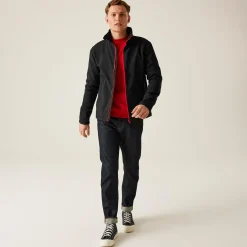 Men's Ablaze Printable Softshell Jacket | Black Classic Red