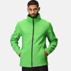 Men's Ablaze Printable Softshell Jacket | Extreme Green Black