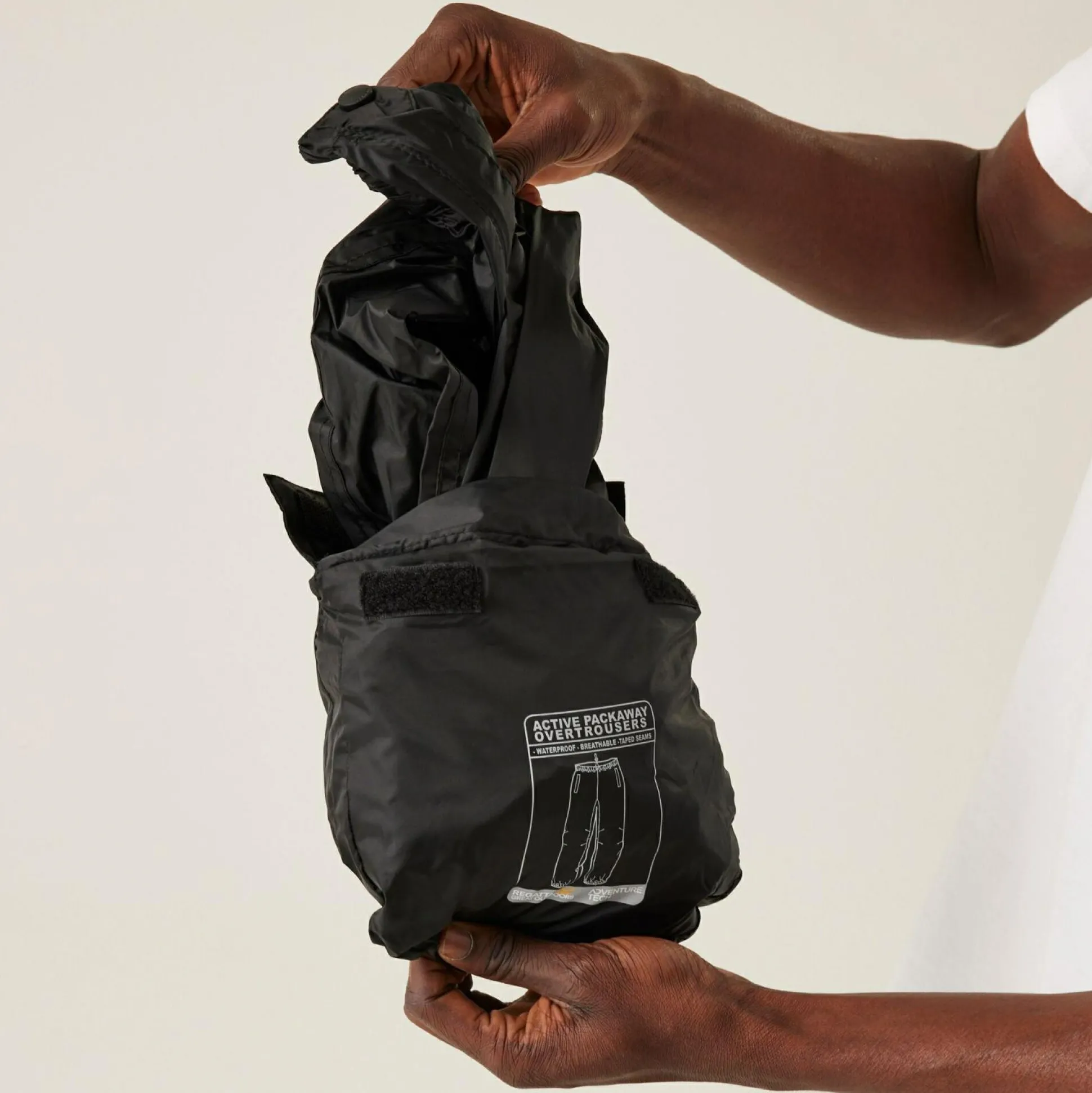 Men's Active Packaway Overtrousers | Black