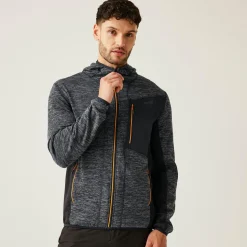 Men's Alven Full Zip Fleece | Ash Marl Black Fox