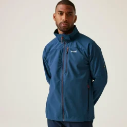 Men's Arana Softshell Jacket | Moonlight Denim Tangerine Tango