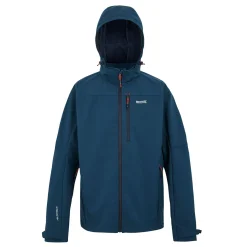 Men's Arana Softshell Jacket | Moonlight Denim Tangerine Tango
