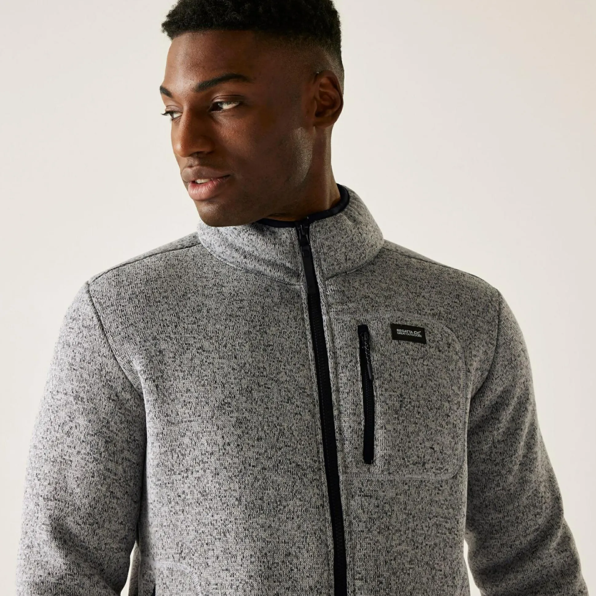 Men's Barlee Full Zip Fleece | Silver Grey