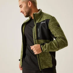 Men's Baslinn Full Zip Fleece | Nephrite Green Marl Black