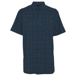 Men's Begarno Short Sleeve Shirt | Moonlight Denim Navy Check