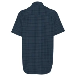 Men's Begarno Short Sleeve Shirt | Moonlight Denim Navy Check