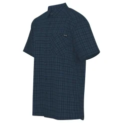 Men's Begarno Short Sleeve Shirt | Moonlight Denim Navy Check