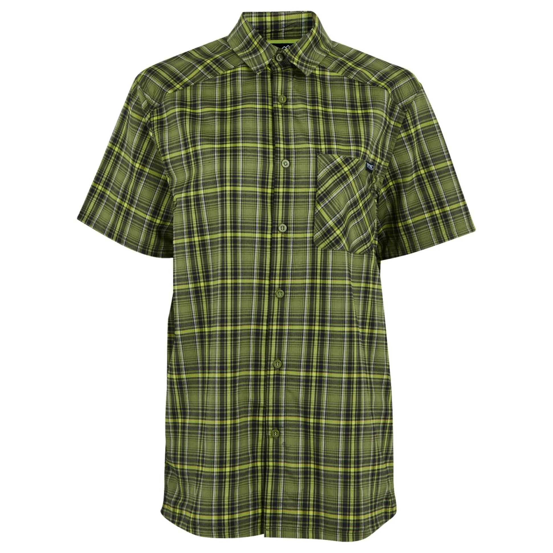 Men's Begarno Short Sleeve Shirt | Nephrite Green Black Grenoble Green Check