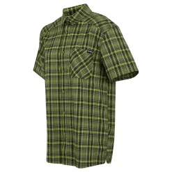 Men's Begarno Short Sleeve Shirt | Nephrite Green Black Grenoble Green Check