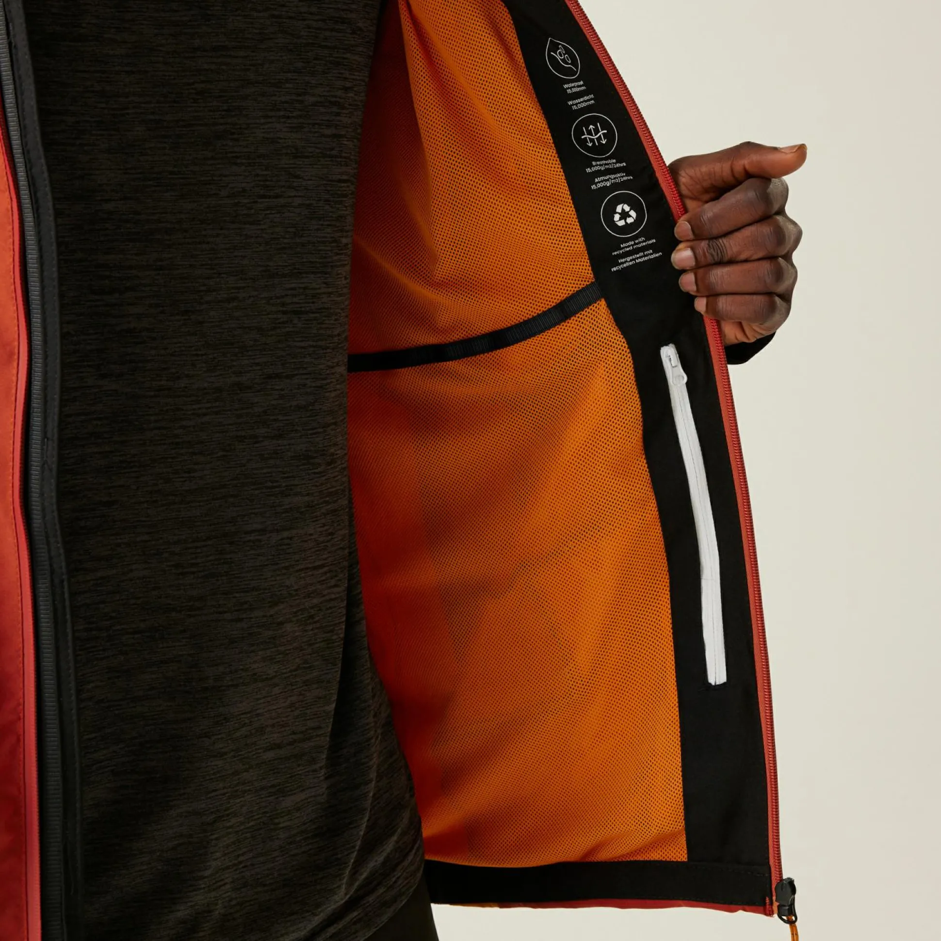 Men's Birchdale Waterproof Jacket | Red Ochre Black