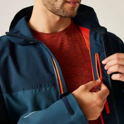 Men's Bosfield III Waterproof Jacket | Moonlight Denim Navy Tangerine Tango