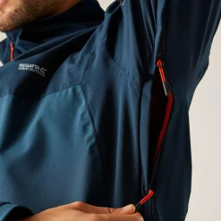 Men's Bosfield III Waterproof Jacket | Moonlight Denim Navy Tangerine Tango