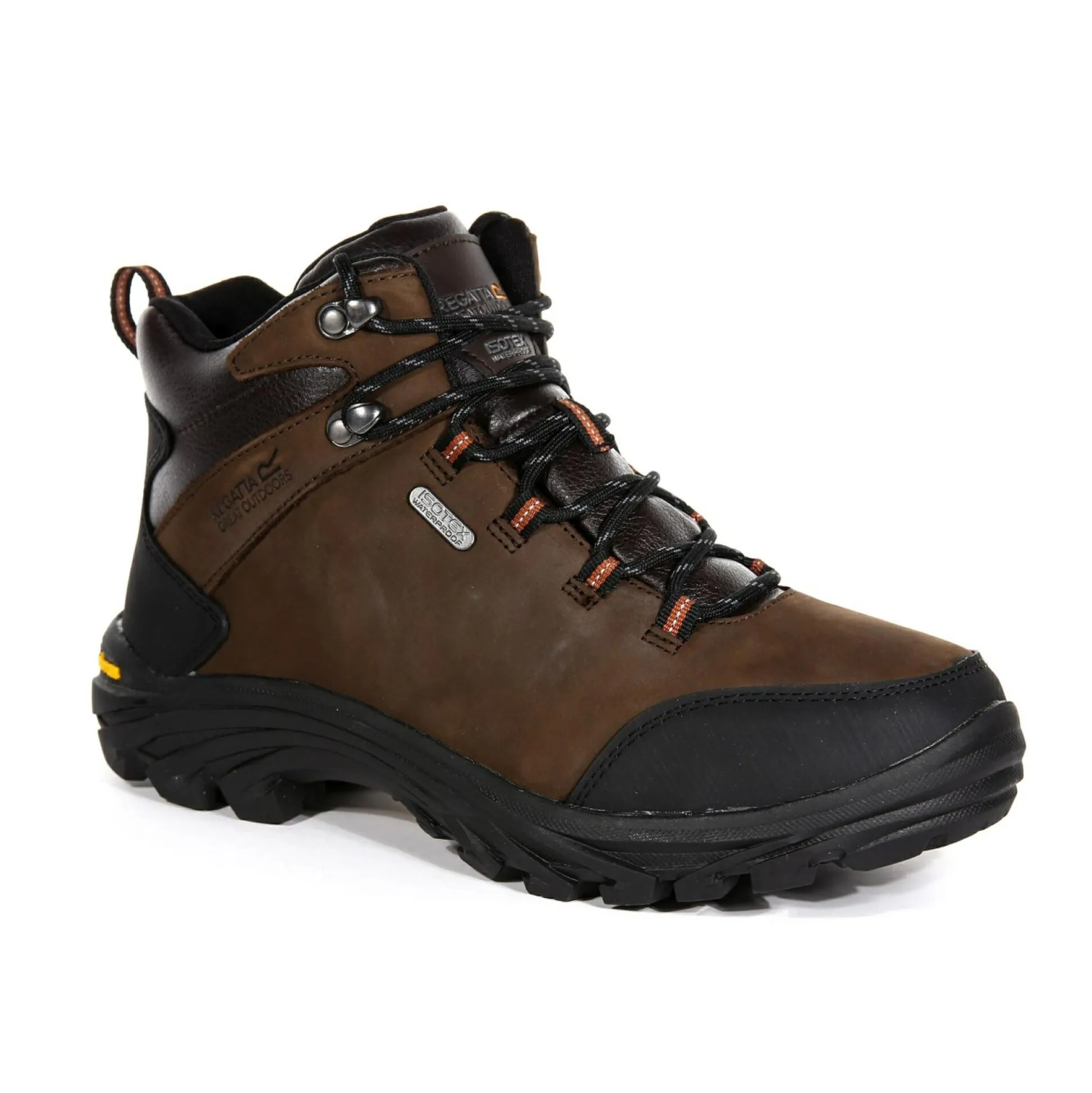 Men's Burrell Leather Waterproof Walking Boots | Brown