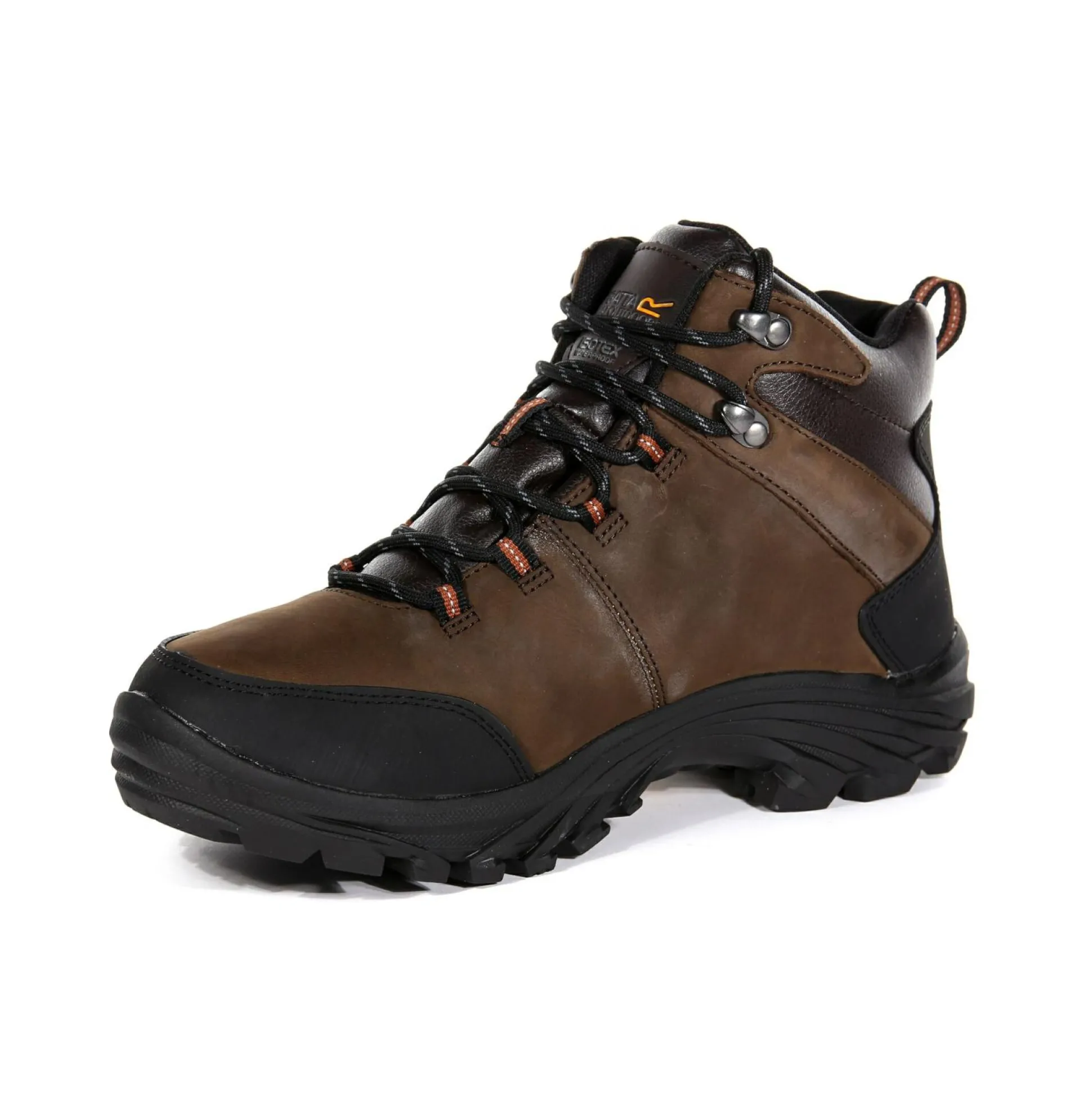 Men's Burrell Leather Waterproof Walking Boots | Brown