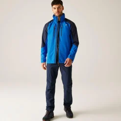 Men's Calderdale VI Waterproof Jacket | Olympian Blue Navy Tangerine Tango