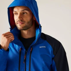Men's Calderdale VI Waterproof Jacket | Olympian Blue Navy Tangerine Tango