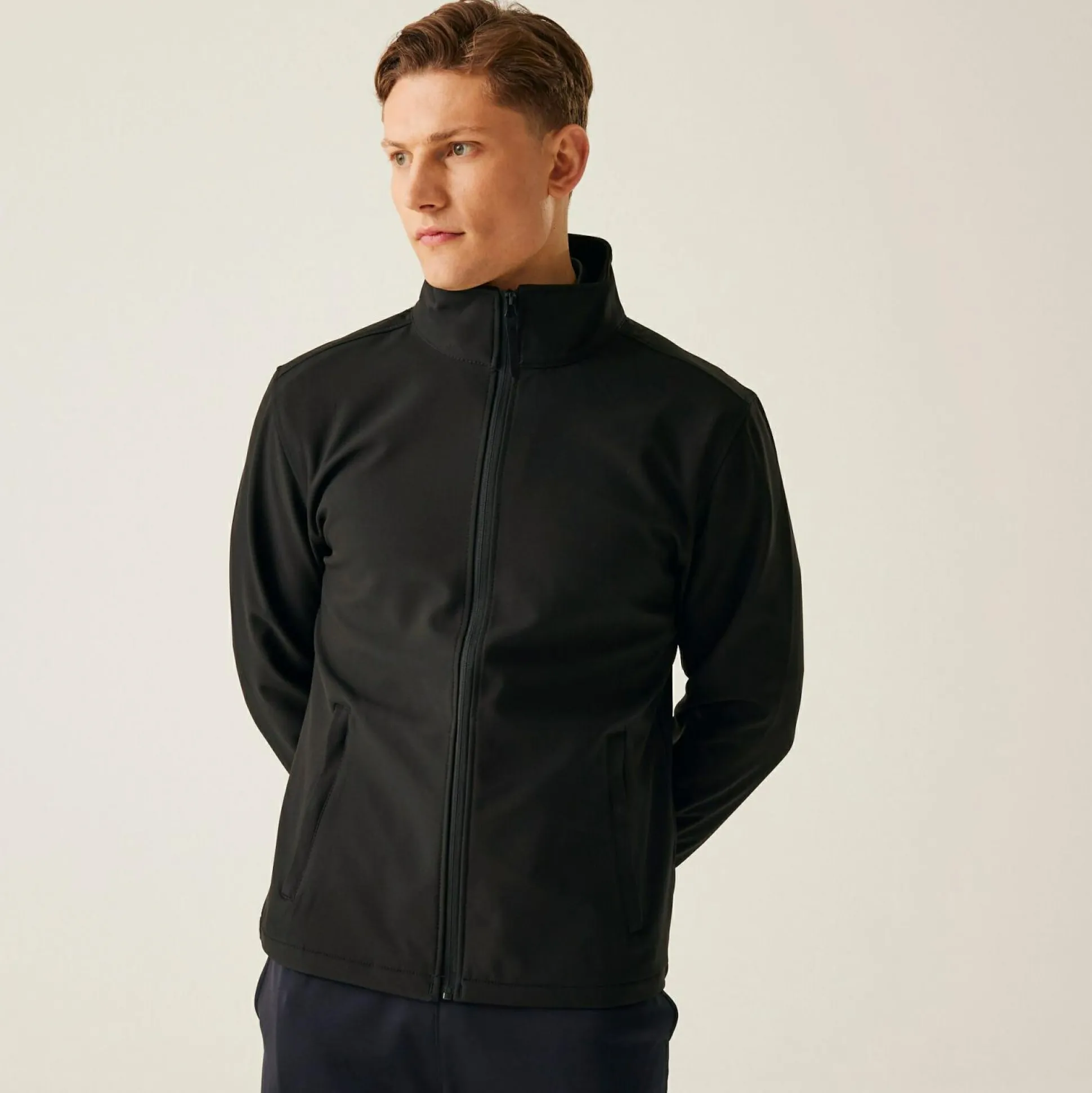 Men's Classic Printable Lightweight Softshell Jacket | Black