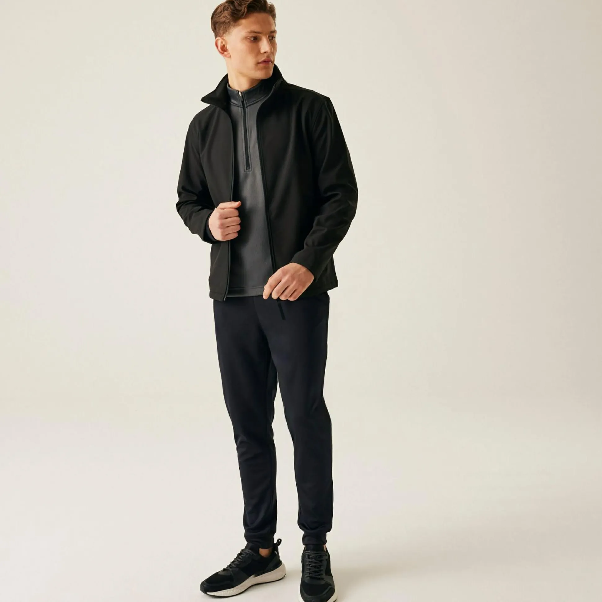 Men's Classic Printable Lightweight Softshell Jacket | Black