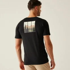Men's Cline IX T-Shirt | Black Mountain Print