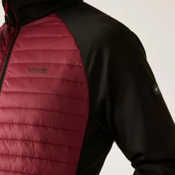 Men's Clumber Hybrid Jacket | Dark Maroon Black