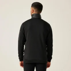 Men's Colliston Baffled Fleece Jacket | Black Red Ochre