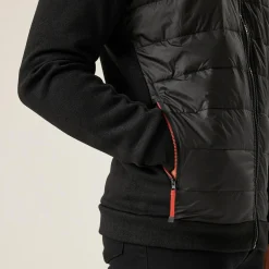 Men's Colliston Baffled Fleece Jacket | Black Red Ochre