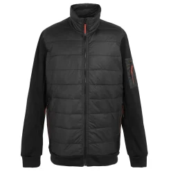 Men's Colliston Baffled Fleece Jacket | Black Red Ochre
