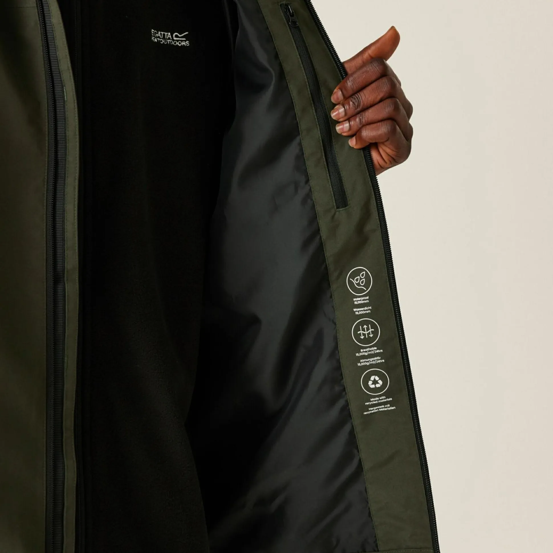 Men's Coriver IX 3-in-1 Jacket | Dark Khaki Black