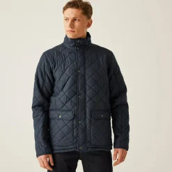 Men's Diamond Insulated Quilted Jacket | Navy