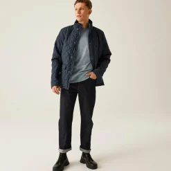 Men's Diamond Insulated Quilted Jacket | Navy