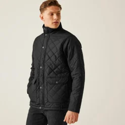 Men's Diamond Insulated Quilted Jacket | Black