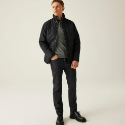 Men's Diamond Insulated Quilted Jacket | Black