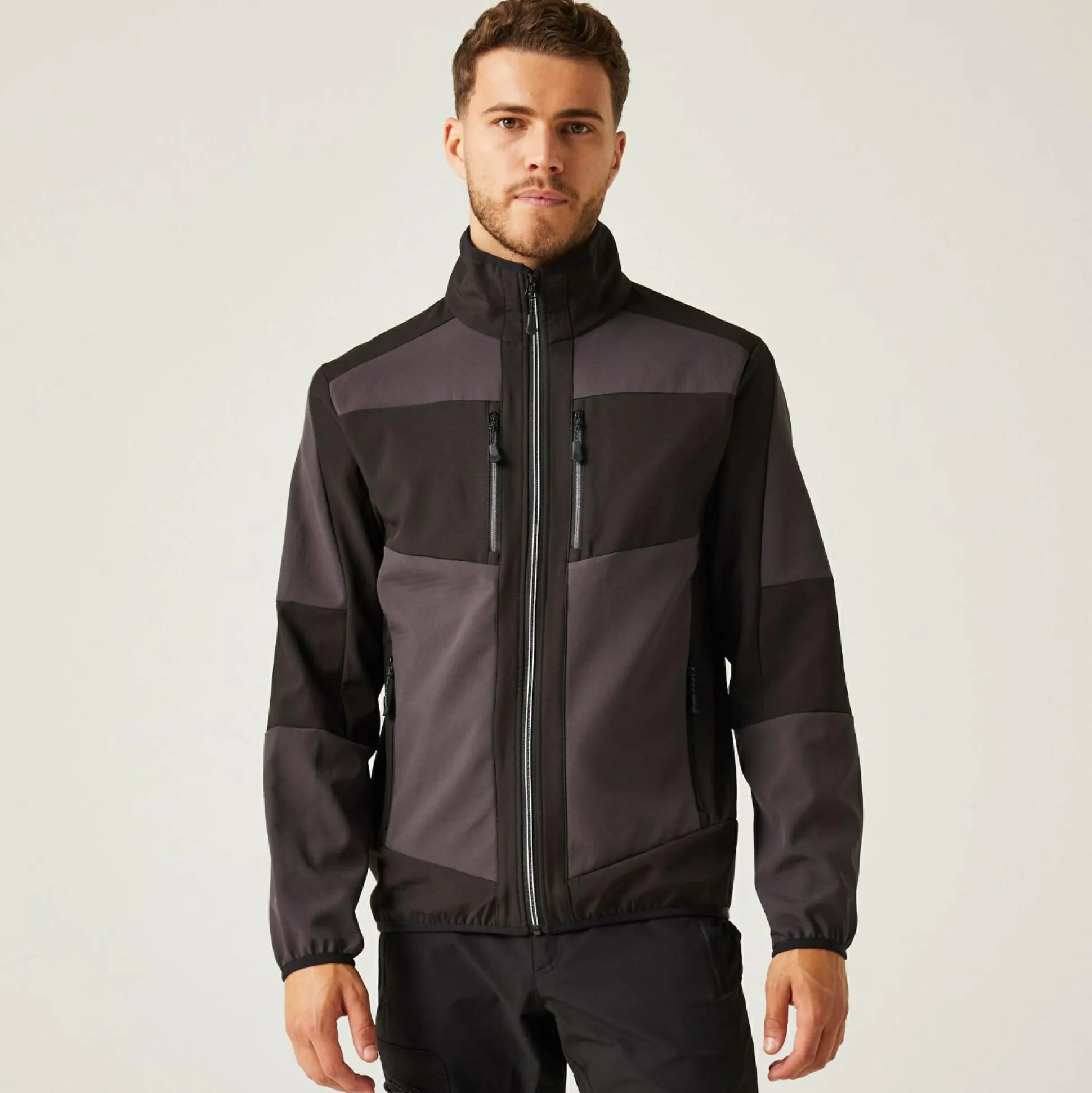 Men's E-Volve 2 Layer Softshell Jacket | Ash Black