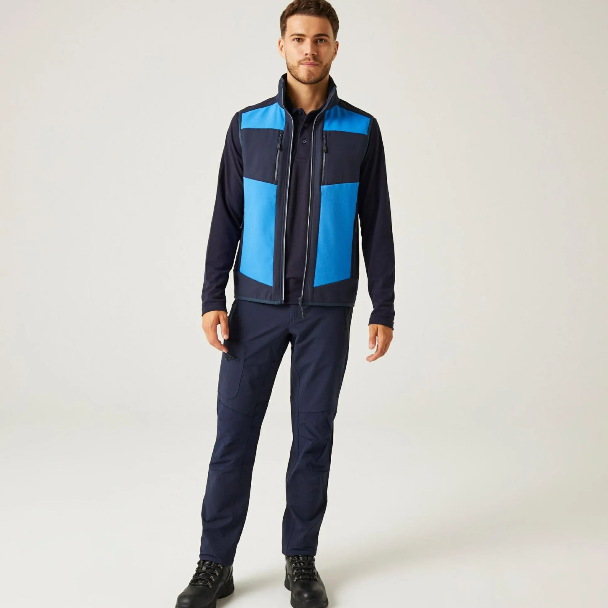 Men's E-Volve 2 Layer Softshell Bodywarmer | Strong Blue Navy