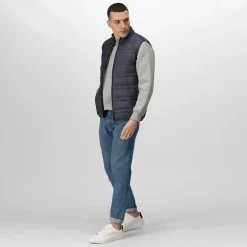 Men's Firedown Down Touch Insulated Bodywarmer | Seal Grey Black