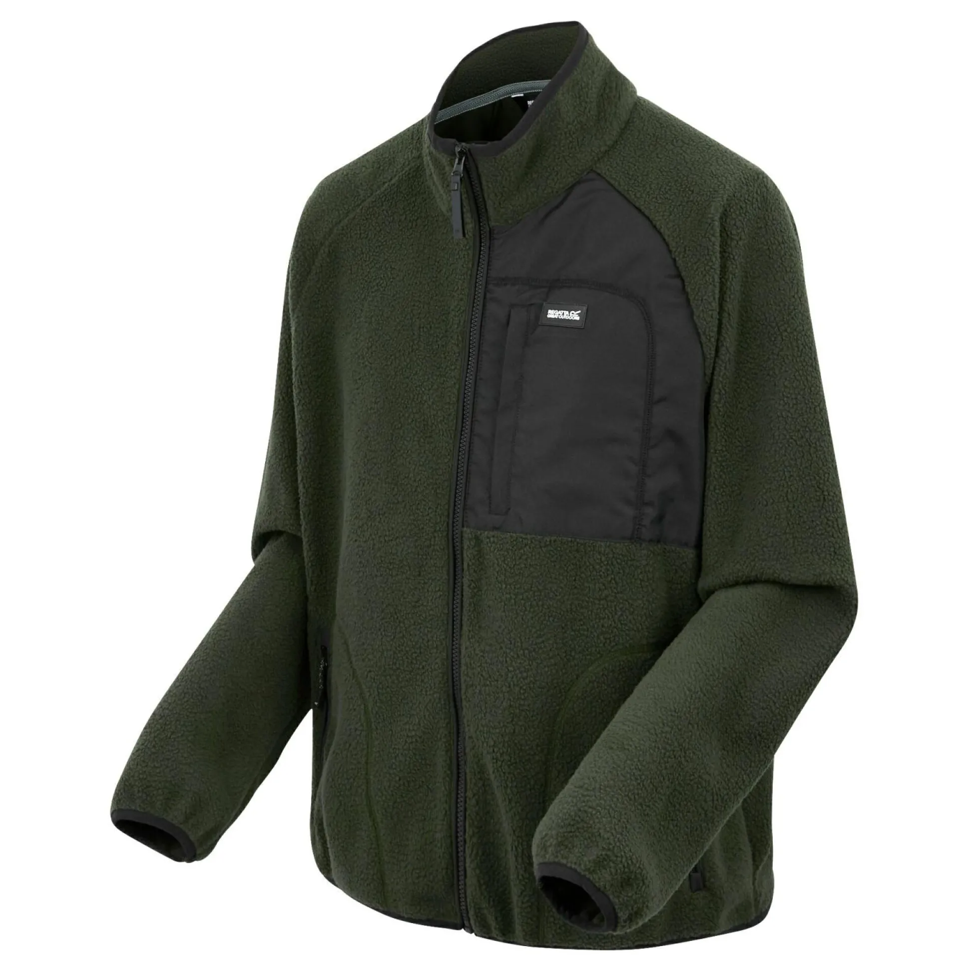 Men's Frankie Borg Full Zip Fleece | Dark Khaki