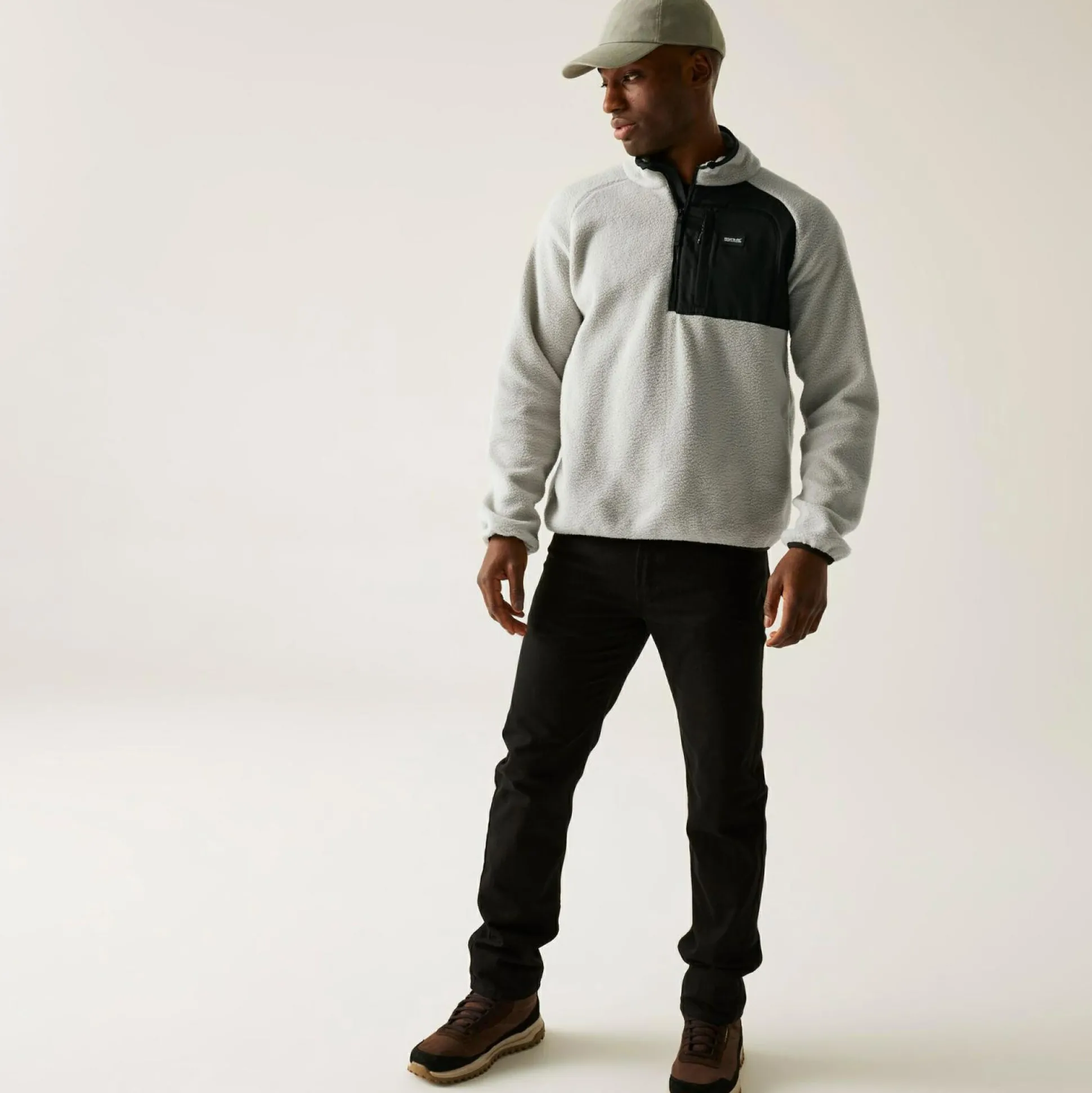 Men's Frankie Borg Half Zip Fleece | Grey