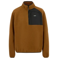 Men's Frankie Borg Half Zip Fleece | Brown