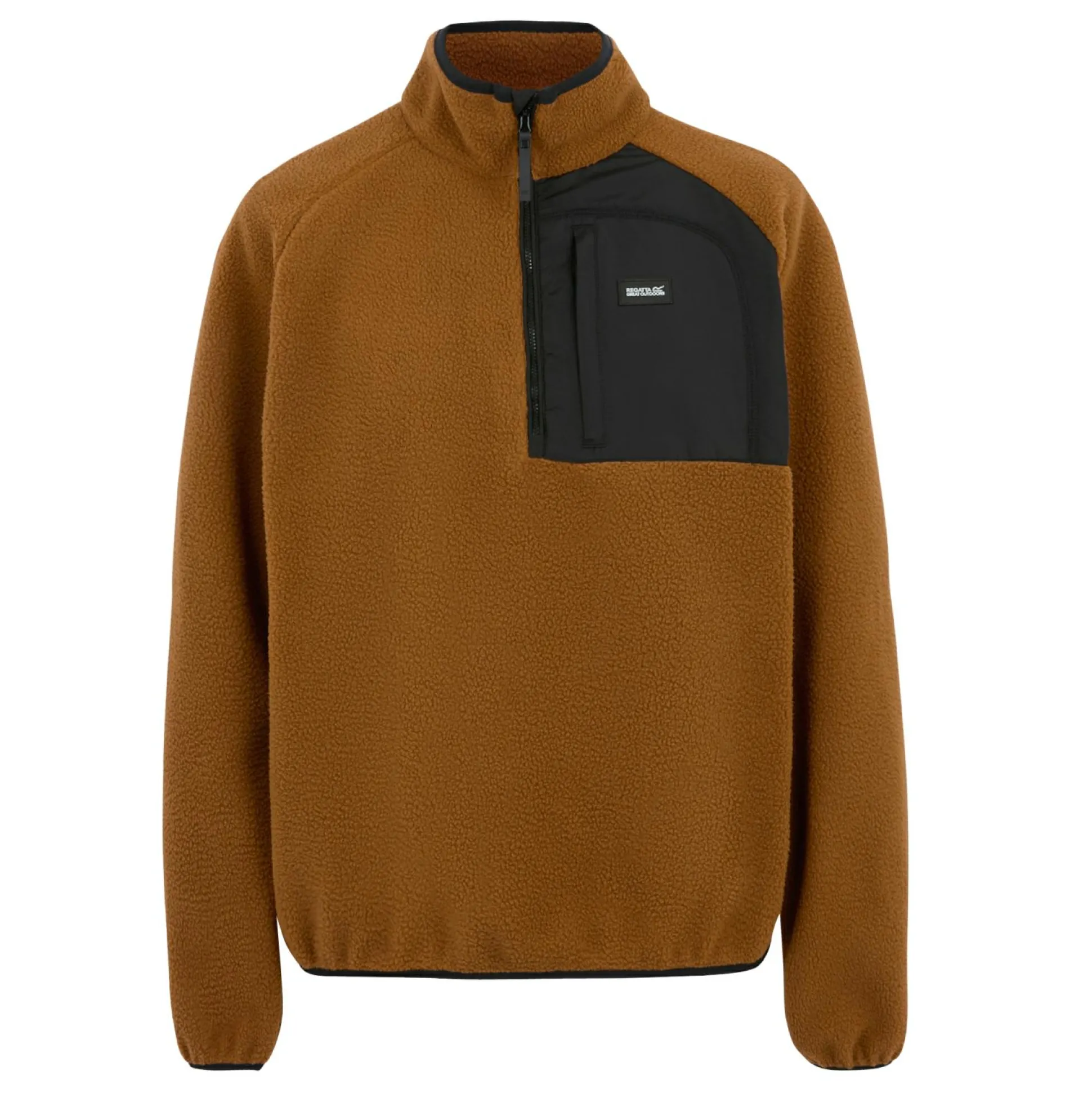 Men's Frankie Borg Half Zip Fleece | Brown